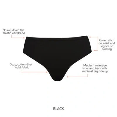 Parfait Cozy Hipster  Full Coverage Briefs In Black