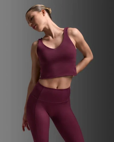 2xu Fluid Longline Bra In Burgundy