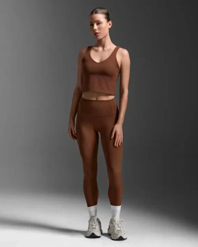 2xu Fluid Longline Bra In Brown