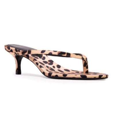 Black Suede Studio Tash 50 Satin Mule In Animal Print