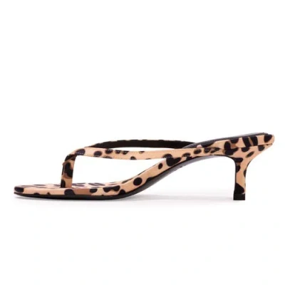Black Suede Studio Tash 50 Satin Mule In Animal Print