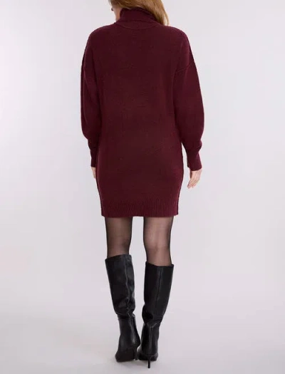 Motherhood Maternity Long Sleeve Turtleneck Sweater Tunic Dress In Brown