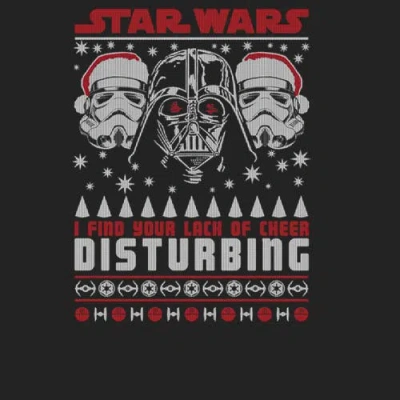Star Wars Ugly Christmas Lack Of Cheer Disturbing  Sweatshirt In Black