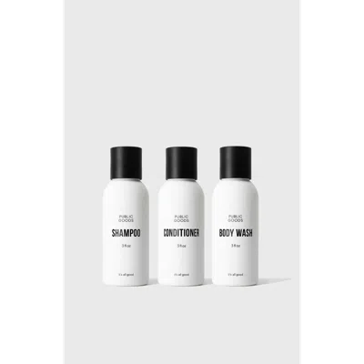 Public Goods Shower Essentials Travel Set In White