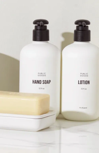 Public Goods Lotion And Refill Set In White