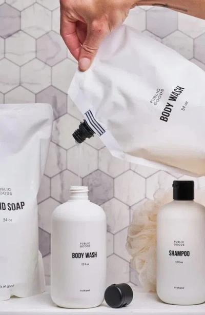 Public Goods Body Wash And Refill Set In White