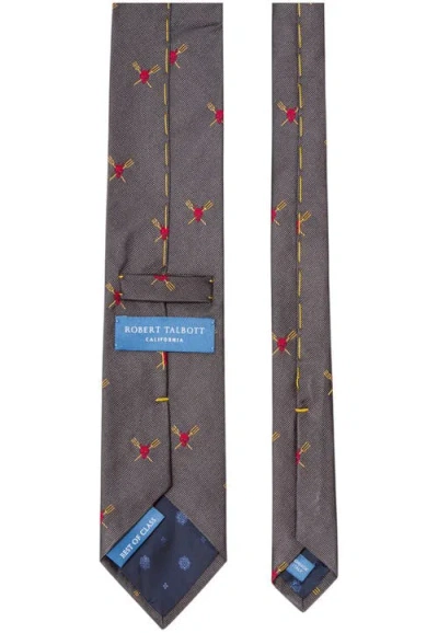 Robert Talbott Robert Devil And Pitchforks Best Of Class Necktie In Gray