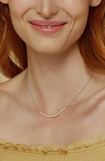 Bearfruit Jewelry 18k Gold Plated Sterling Silver Perfect Pearl Pair Necklace Set Holiday Gift Idea In White