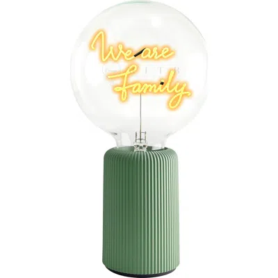 Mitb We Are Family Portable Table Lamp In Green