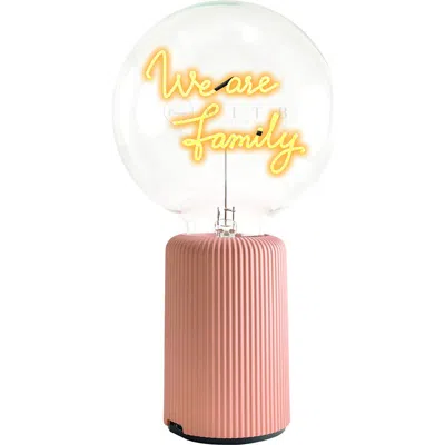 Mitb We Are Family Portable Table Lamp In Pink