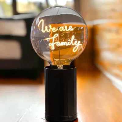 Mitb We Are Family Portable Table Lamp In Yellow