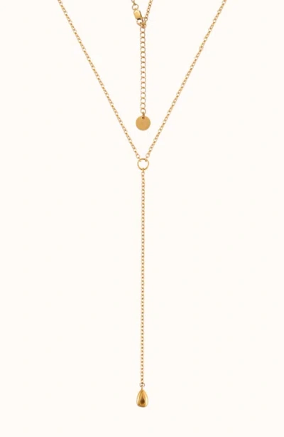 Joiana Jewelry Rolo Lariat Drop Necklace In Gold
