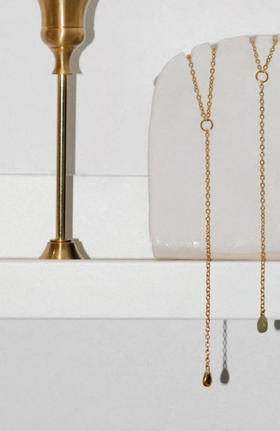 Joiana Jewelry Rolo Lariat Drop Necklace In Gold