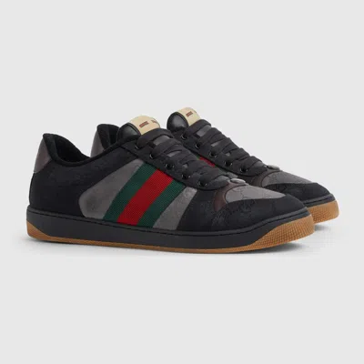 Gucci Gg Fabric Screener Sneakers In Black