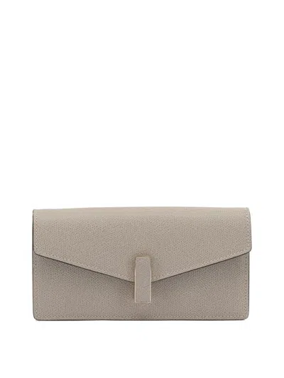 Valextra Clutch "iside" With Chain In Gray