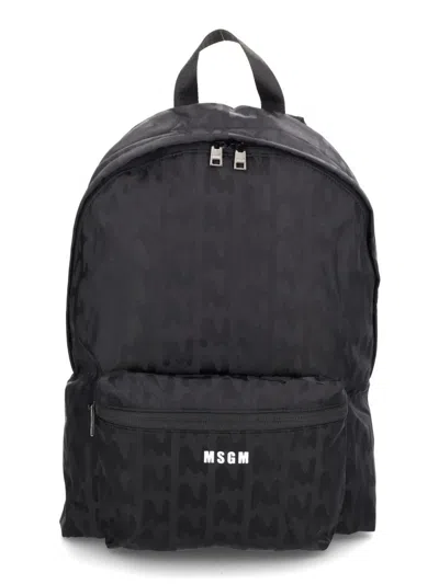 Msgm Backpack Mwave In Black