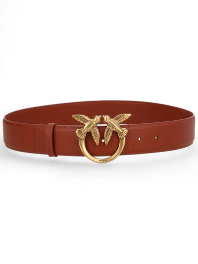 Pinko Love Berry Belt In Brown