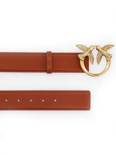 Pinko Love Berry Belt In Brown