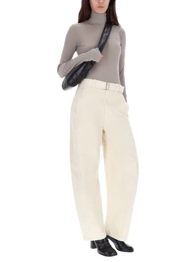 Lemaire Top A Collo Alto In Brown