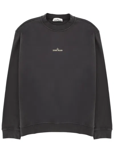 Stone Island Crew Neck Long Sleeve Ribbed Sweater In Multi