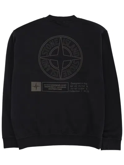 Stone Island Crew Neck Long Sleeve Ribbed Sweater In Multi