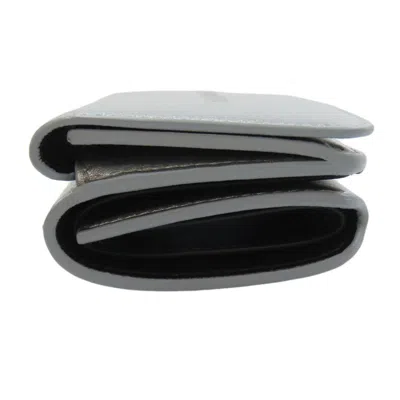 Pre-owned Balenciaga Silver Leather Wallet (tri-fold) ()
