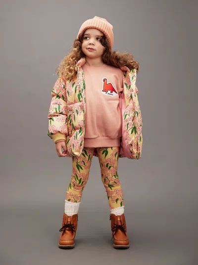 Mini Rodini Girls Dino Patch Sweatshirt In Orange