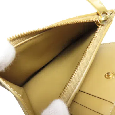 Pre-owned Bottega Veneta Brown White Leather Wallet (bi-fold) () In Multi