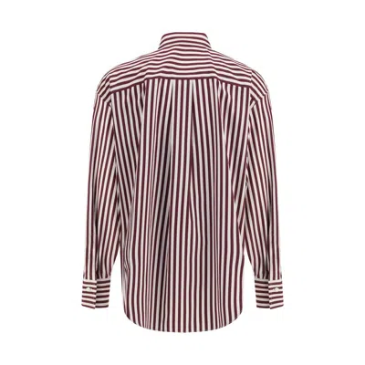 Brunello Cucinelli Women Striped Shirt In Red