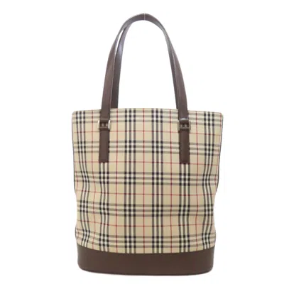 Pre-owned Burberry Brown Canvas Tote Bag ()
