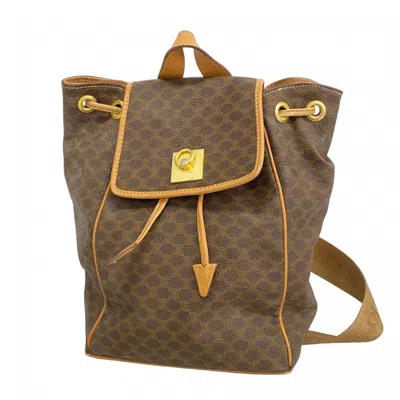 Pre-owned Celine Brown Pvc Backpack ()