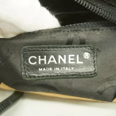Pre-owned Chanel Beige Black Leather Tote Bag () In Multi