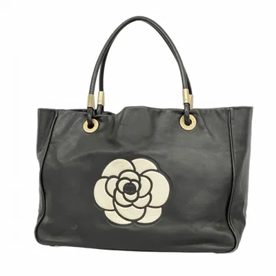 Pre-owned Chanel Black Leather Tote Bag ()