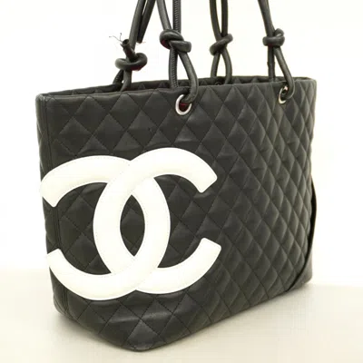 Pre-owned Chanel Black Leather Tote Bag ()