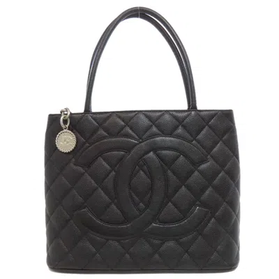 Pre-owned Chanel Black Leather Tote Bag ()