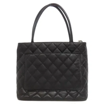 Pre-owned Chanel Black Leather Tote Bag ()