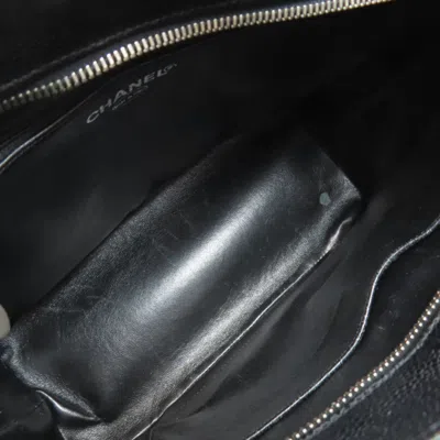 Pre-owned Chanel Black Leather Tote Bag ()