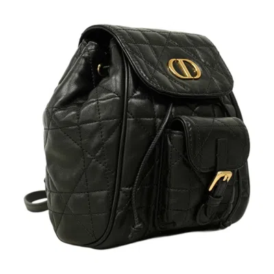 Pre-owned Dior Christian  Black Leather Backpack ()