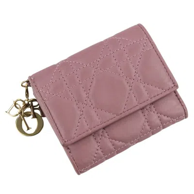 Pre-owned Dior Christian  Purple Wallet (tri-fold) ()