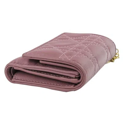 Pre-owned Dior Christian  Purple Wallet (tri-fold) ()