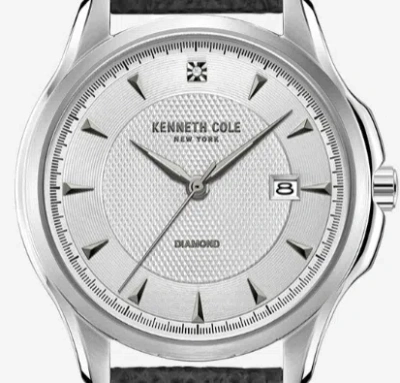 Kenneth Cole Genuine Diamond Strap Watch In Metallic