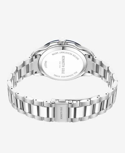 Kenneth Cole Genuine Diamond Strap Watch In Metallic