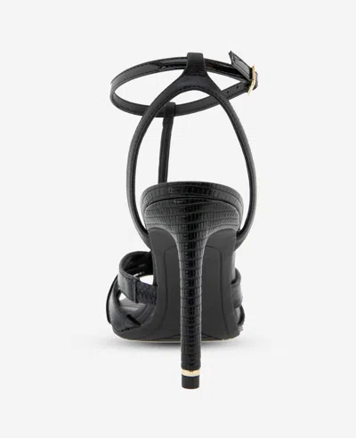 Kenneth Cole Liona Embossed Snake Heel In Black