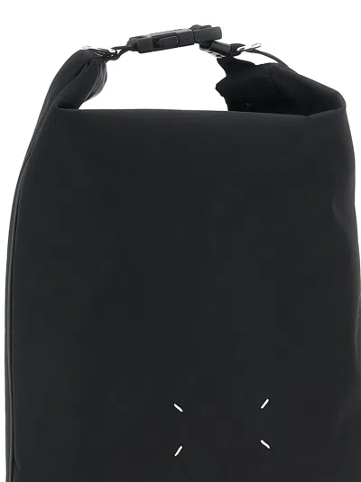 Maison Margiela Versatile Roll-top Backpack Adjustable Strap In Black
