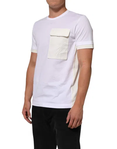 Pre-owned Dolce & Gabbana White Cotton Pocket Short Sleeves Men's T-shirt ()