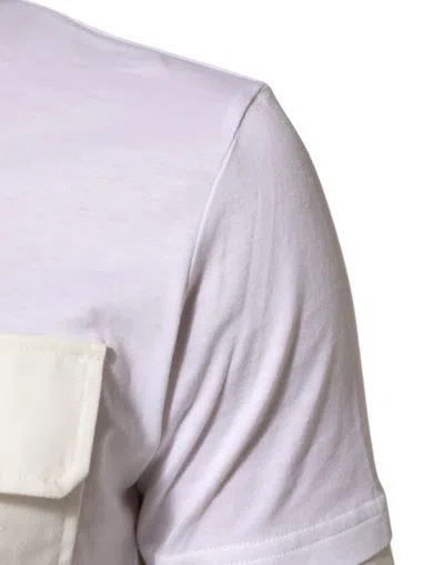 Pre-owned Dolce & Gabbana White Cotton Pocket Short Sleeves Men's T-shirt ()