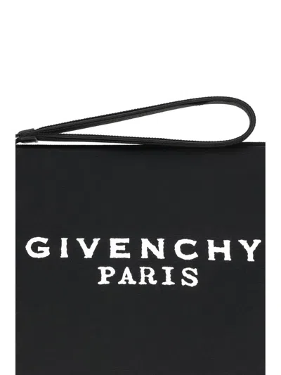 Givenchy Canvas Pouch Bag In Black