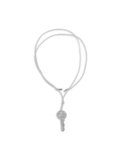 Mm6 Maison Margiela Key Pendant Necklace In Metallic