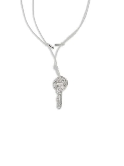 Mm6 Maison Margiela Key Pendant Necklace In Metallic