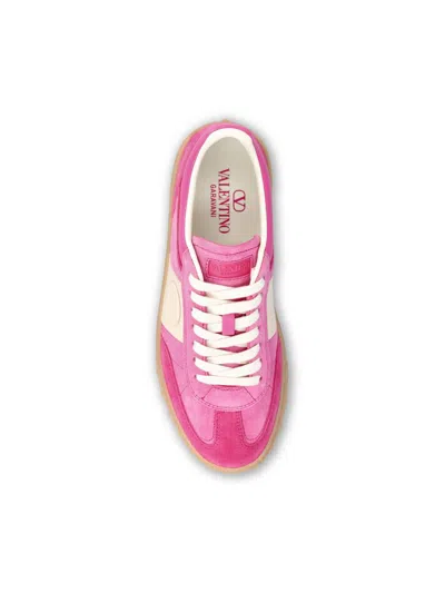 Valentino Velcro Sneakers In Cyclamen And Pink In Pink